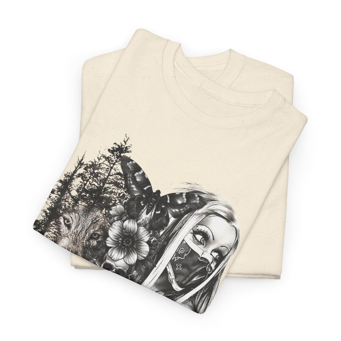 Gothic Art Unisex Heavy Cotton Tee, Vintage Graphic Shirt, Alternative Fashion Top, Edgy Casual Wear, Unique Gift Idea