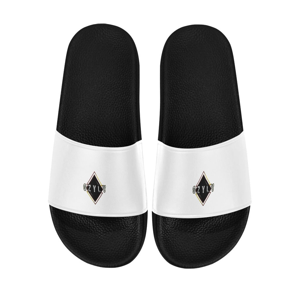 White Women's Slide Sandals Ladies Slip-On Sandals Beach Slipper