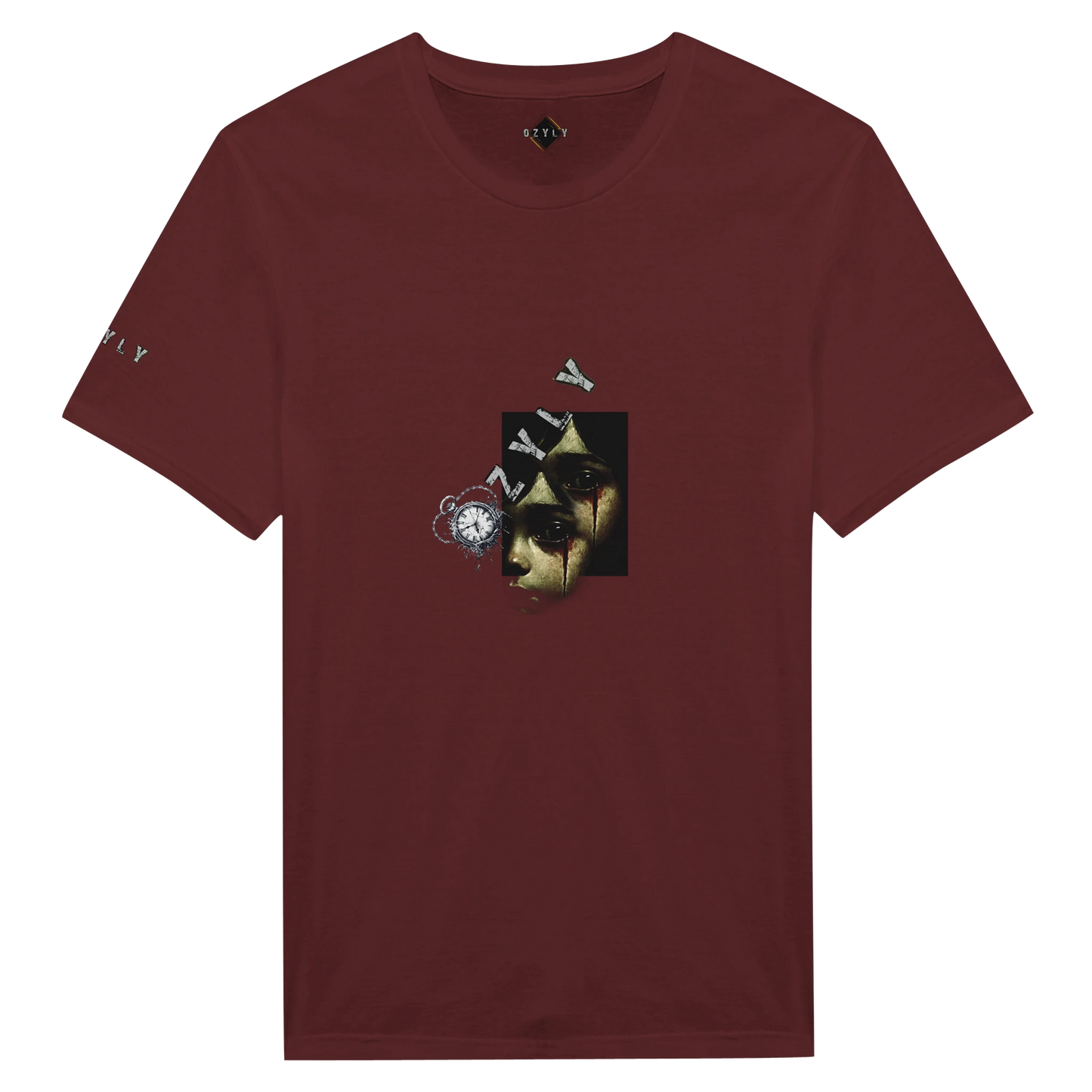 Bown Ghost face Portrait Print T-Shirt