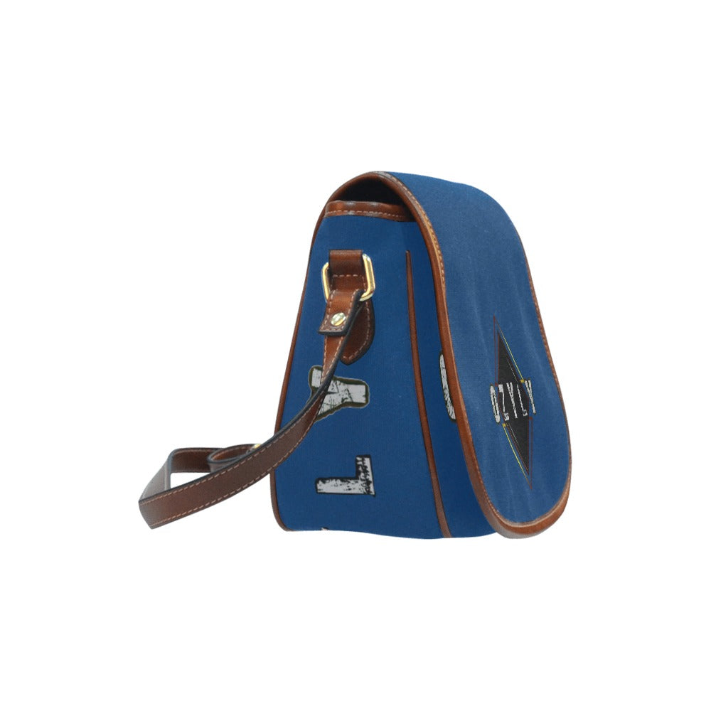Blue Compact Saddle Bag with 'OZYLY' logo
