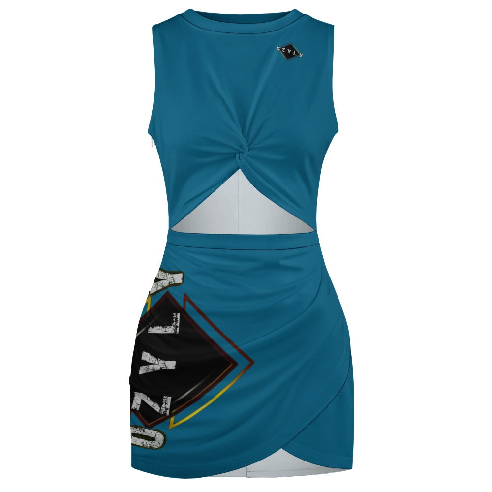 Ocean Navel-Baring Cross-Fit Hip Skirt