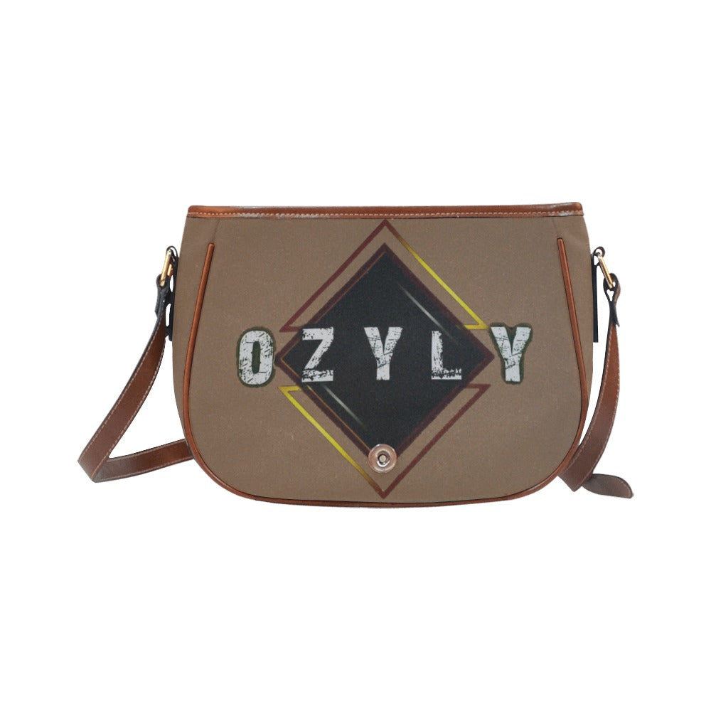 Brown Compact Saddle Bag with 'OZYLY' logo