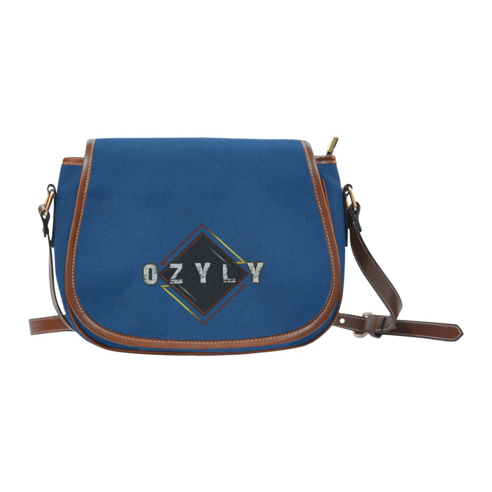 Blue Compact Saddle Bag with 'OZYLY' logo