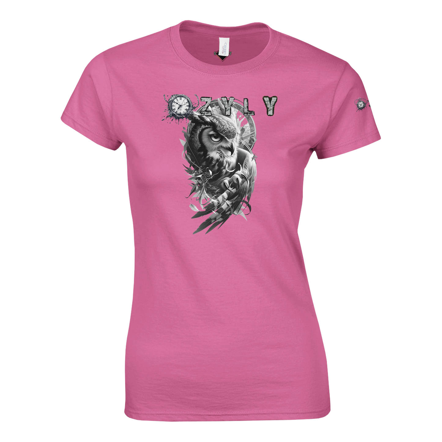 Pink Classic Womens Crewneck T-shirt