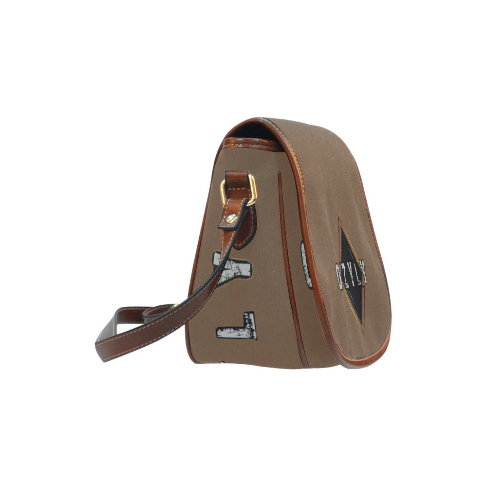 Brown Compact Saddle Bag with 'OZYLY' logo