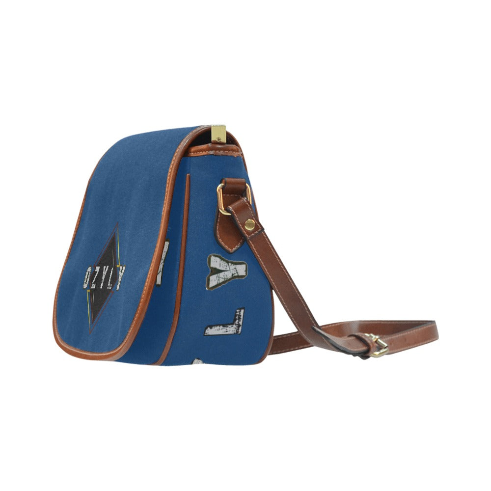 Blue Compact Saddle Bag with 'OZYLY' logo