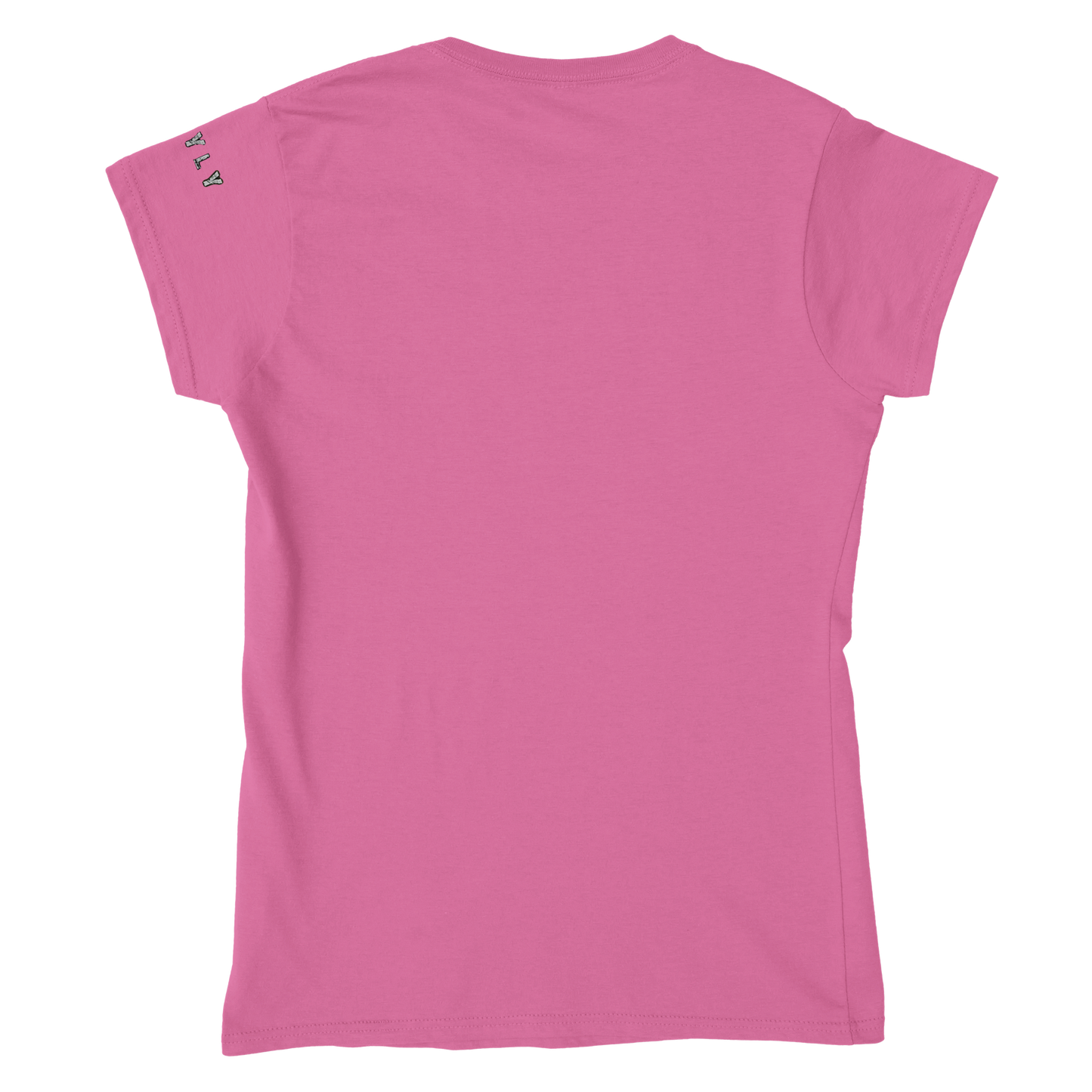 Pink t-shirt on a white background
