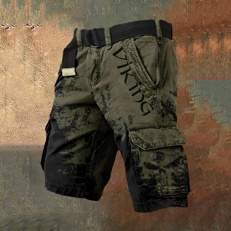 Trendy 3D Digital Printing Stylish Zipper Men's Shorts