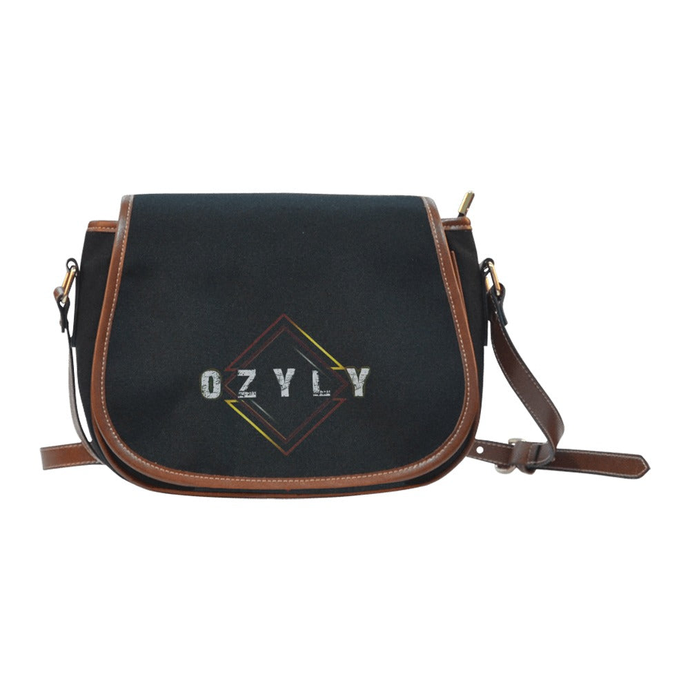 Black Compact Saddle Bag with 'OZYLY' logo