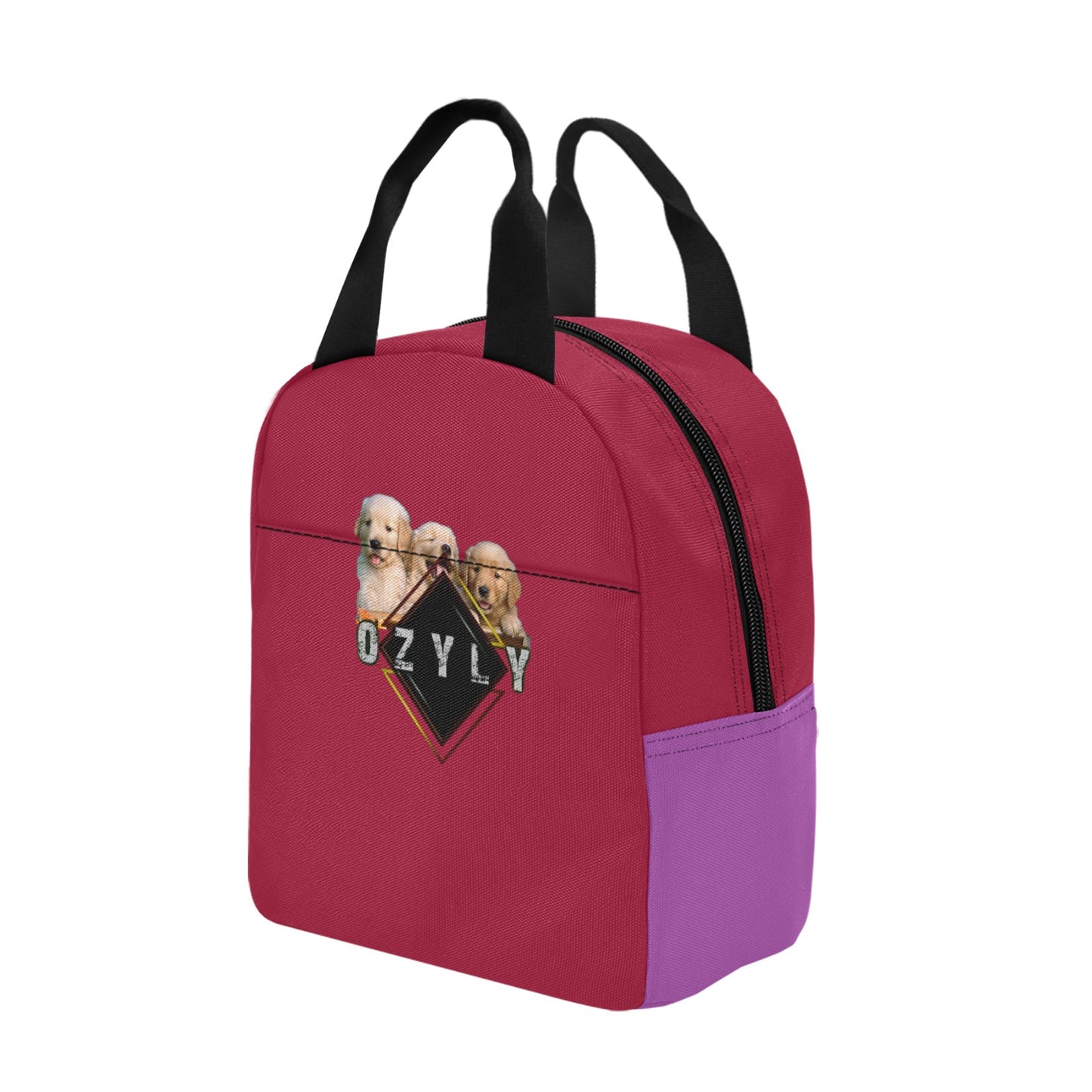 Pink Insulated Zipper Lunch Bag