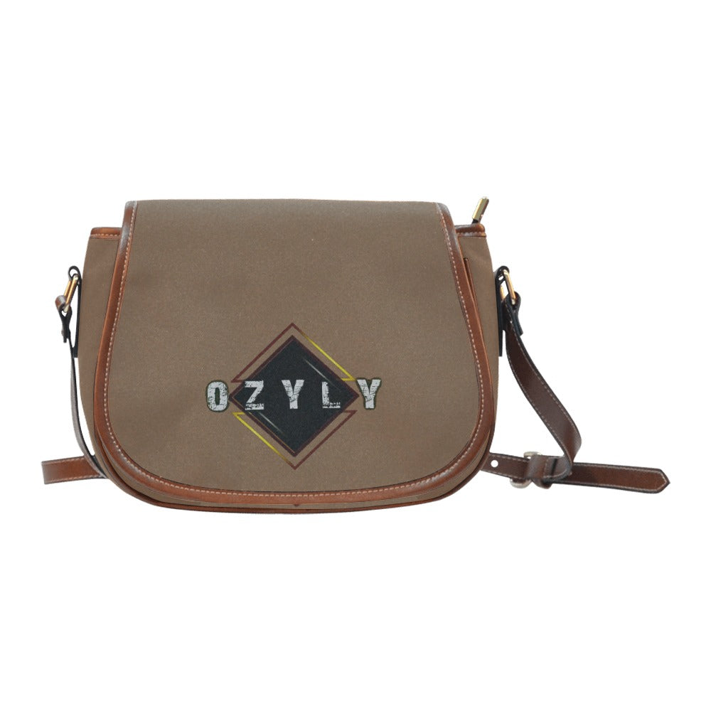 Brown Compact Saddle Bag with 'OZYLY' logo
