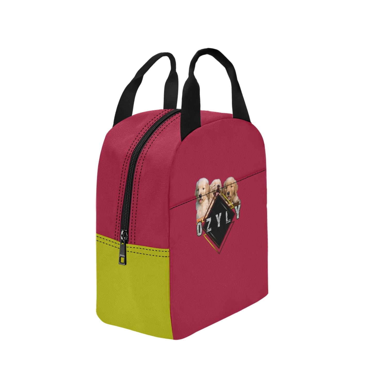 Pink Insulated Zipper Lunch Bag