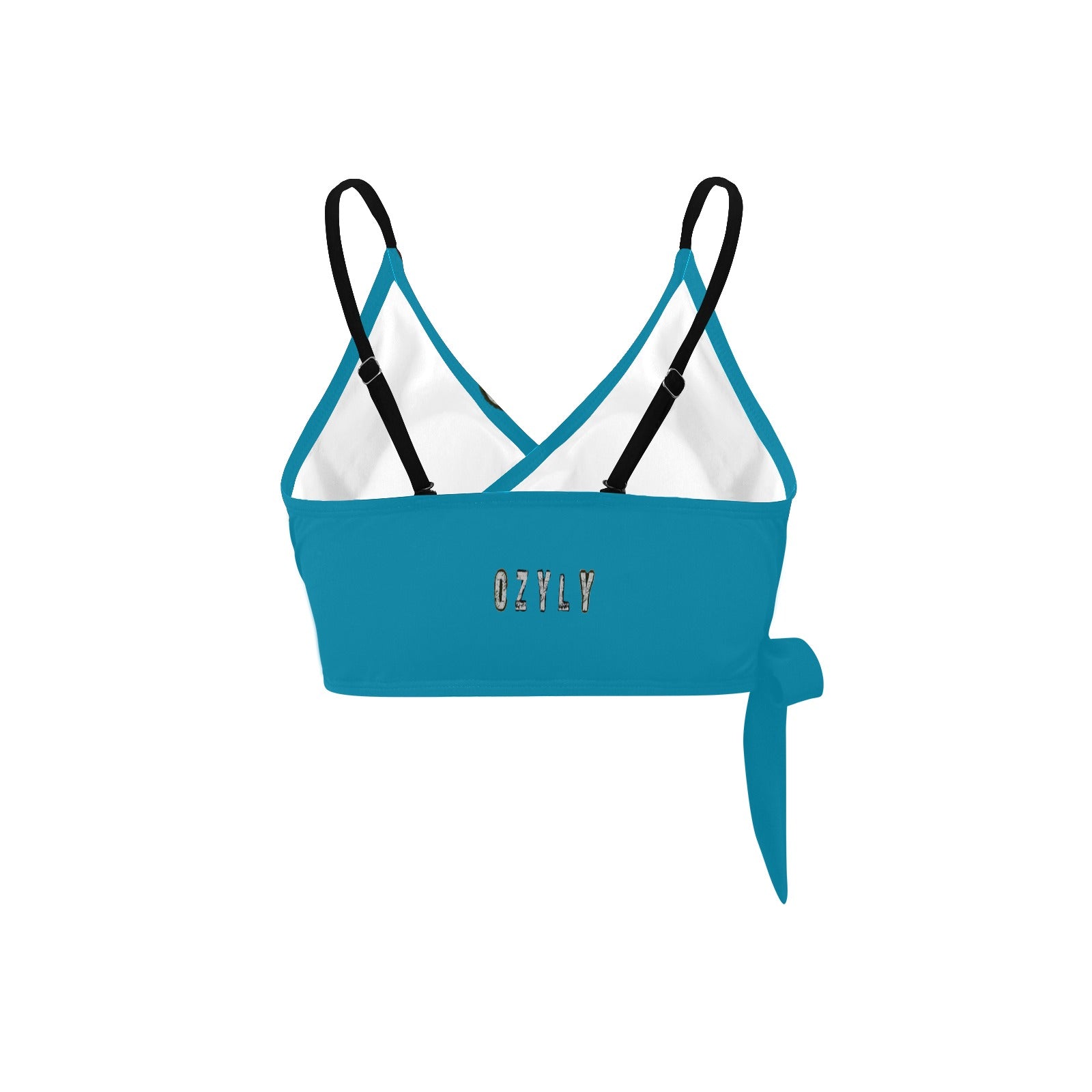 Green Knot Side Bikini Top