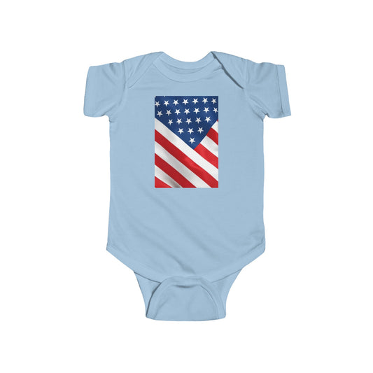 Patriotic Infant Bodysuit, USA Baby Clothes, Fourth of July Outfit, American Flag Bodysuit, Holiday Baby Apparel, Newborn Gift