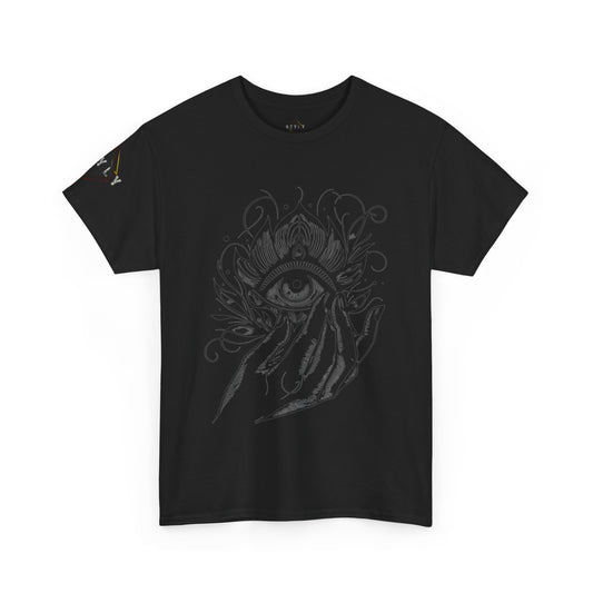 Bohemian Graphic Tee - Unisex Heavy Cotton Shirt, Eye Artwork, Casual Streetwear, Gift for Art Lovers, Summer Fashion