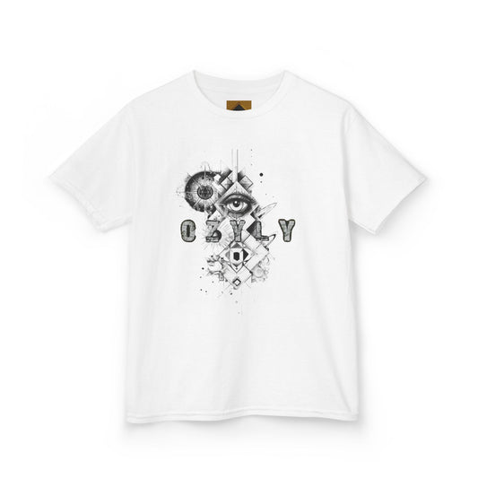 Kids Graphic Tee with Eye Design, Cool Kids T-Shirt, Unique Kids Apparel, Gift for Young Trendsetters, Fun Summer Tee