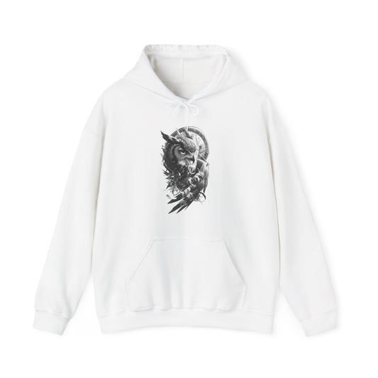 Mystical Animal Hooded Sweatshirt, Cozy Art Sweatshirt, Gift for Animal Lovers, Unique Hoodies, Fall Fashion, Art-Inspired Apparel