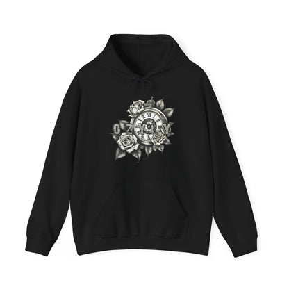Romantic Skull & Rose Hoodie, Trendy Sweatshirt, Vintage Style Jacket, Unisex Fashion, Perfect Gift for Couples
