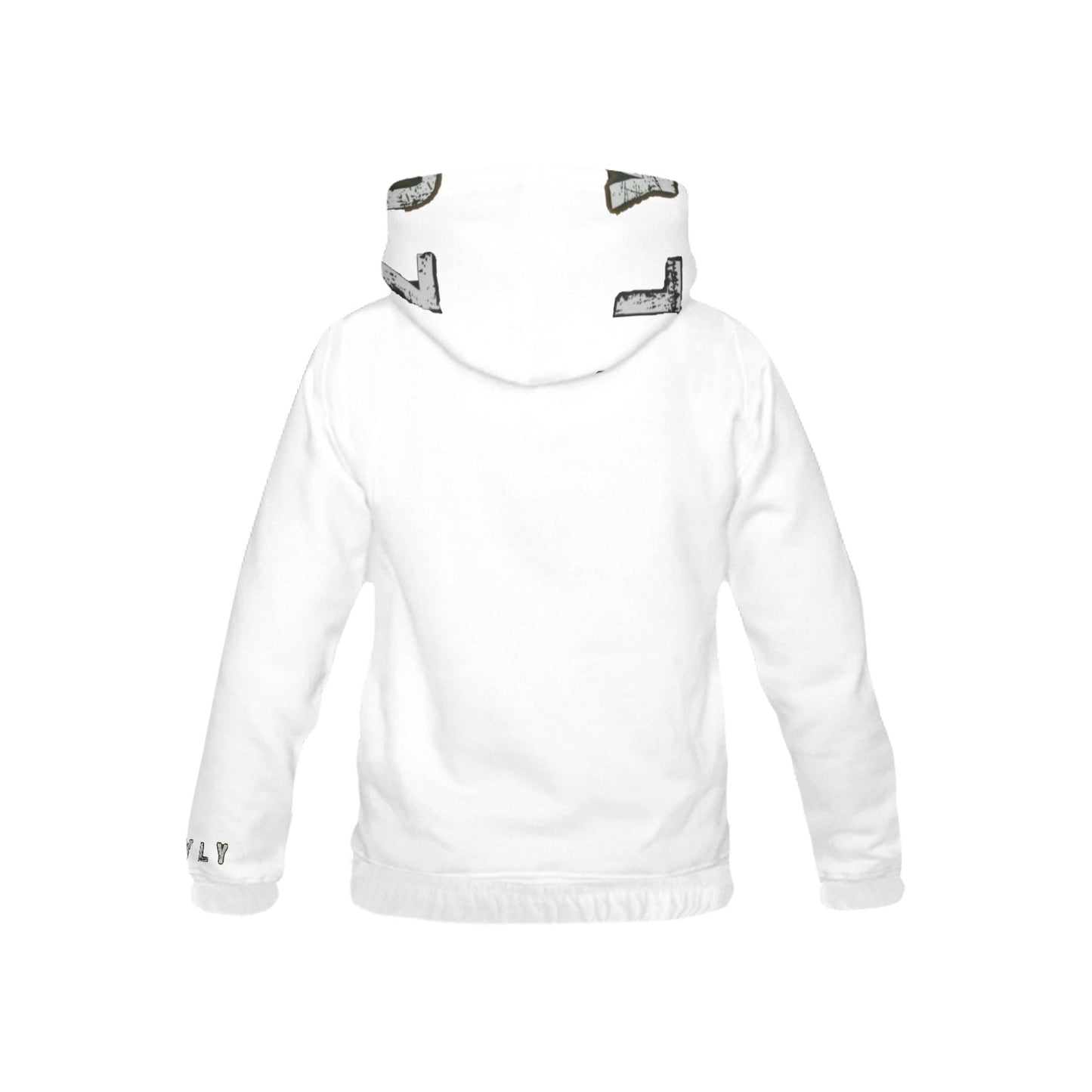 White Youth Print Hoodie with ''OZYLY'' print