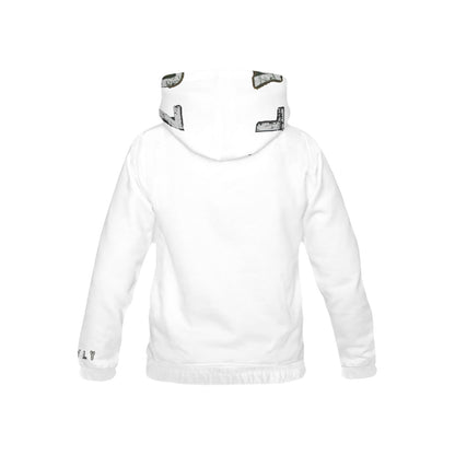 White Youth Print Hoodie with ''OZYLY'' print