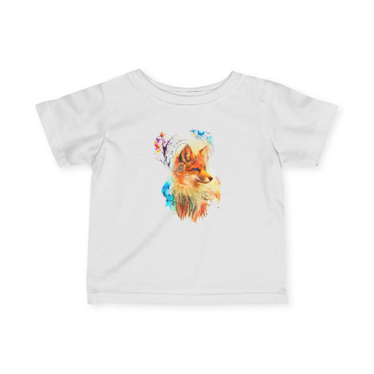 Whimsical Fox Infant Tee, Cute Baby Shirt, Toddler Gift, Nursery Outfit, Animal Lover Apparel