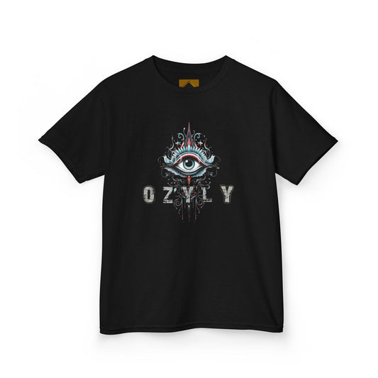 Mystical Eye Kids Tee, Classic Cotton Tee, Kids Graphic Shirt, Unique Kids Clothing, Eye Design T-Shirt, Gift for Young Adventurers