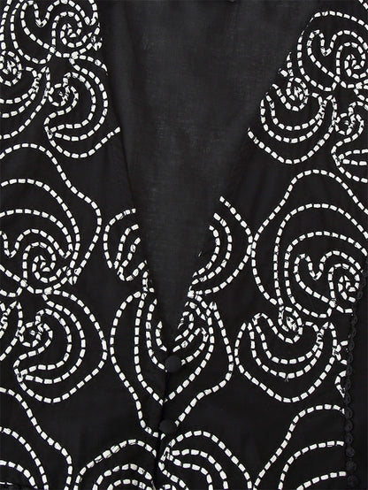 Ethnic Style Floral Lace Embroidered Sleeveless Shirt