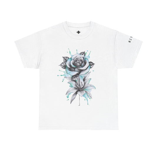 Floral Butterfly Tee - Artistic Unisex Cotton Shirt, Gift for Nature Lovers, Casual Wear, Summer Style, Festival Outfit
