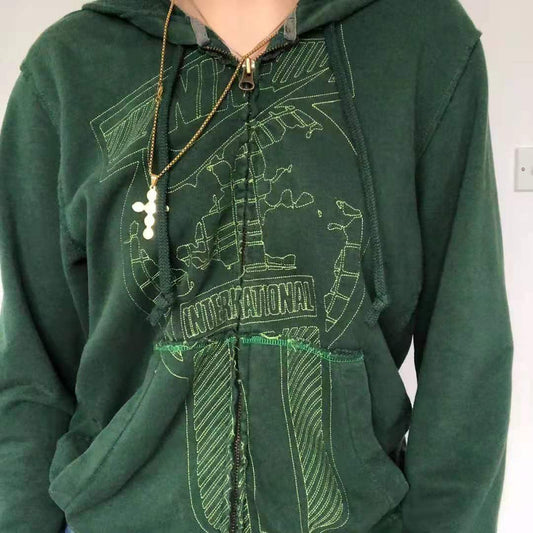 Fashion hoodie zipper cardigan women's