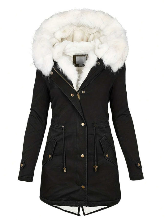 Parka à capuche en fausse fourrure Needle