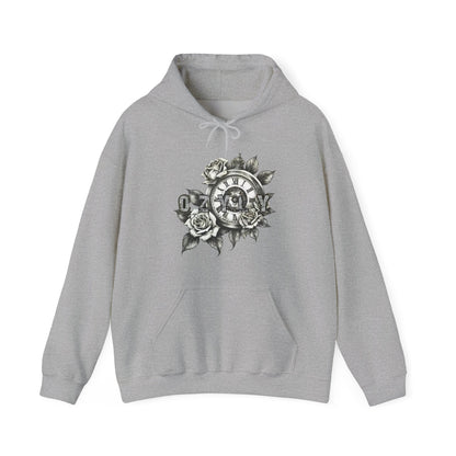 Romantic Skull & Rose Hoodie, Trendy Sweatshirt, Vintage Style Jacket, Unisex Fashion, Perfect Gift for Couples