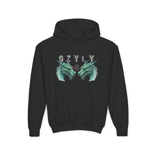 Youth Dragon Graphic Hoodie - Cozy Sweatshirt for Kids, Fantasy Lovers, Great for Gifts, Lounging and School