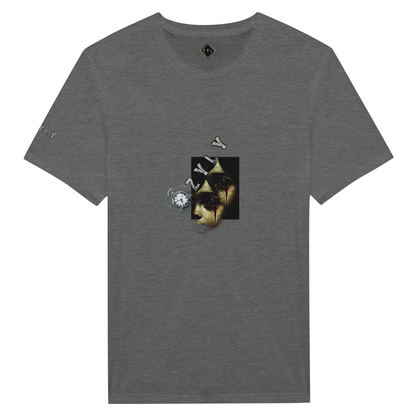 Gray Ghost face Portrait Graphic T-Shirt