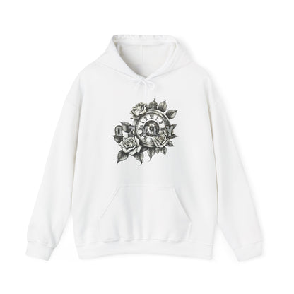Romantic Skull & Rose Hoodie, Trendy Sweatshirt, Vintage Style Jacket, Unisex Fashion, Perfect Gift for Couples