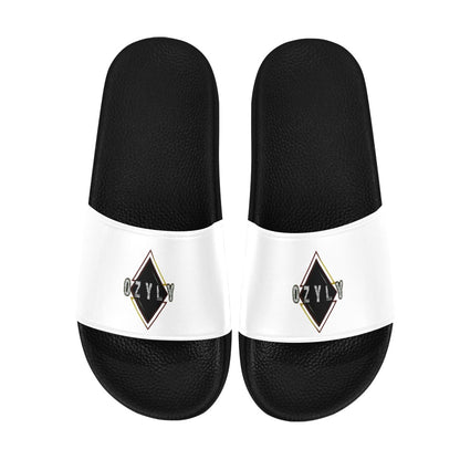 White Men's Slide Sandals White Beach Slippers