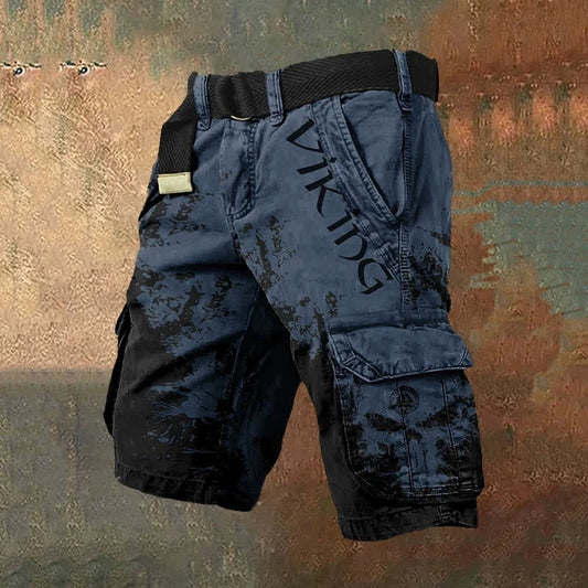 Trendy 3D Digital Printing Stylish Zipper Men's Shorts