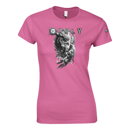 Pink Classic Womens Crewneck T-shirt