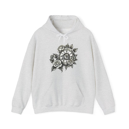 Romantic Skull & Rose Hoodie, Trendy Sweatshirt, Vintage Style Jacket, Unisex Fashion, Perfect Gift for Couples