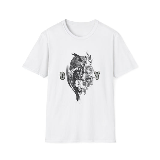 Copy of Skull and Butterfly Graphic Tee | Edgy Unisex Softstyle T-Shirt for Music Lovers, Gift for Halloween, Alternative Fashion