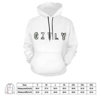White OZYLY hoodie