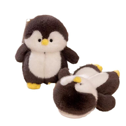 Cute little penguin winter fluffy ss, girls' bag and ss, anti-slip soft-soled home shoes, couple cotton shoes