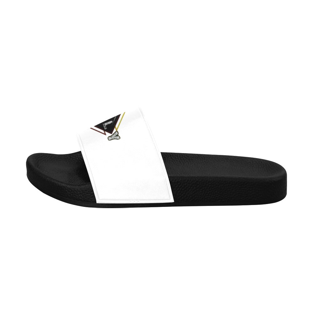 White Men's Slide Sandals White Beach Slippers