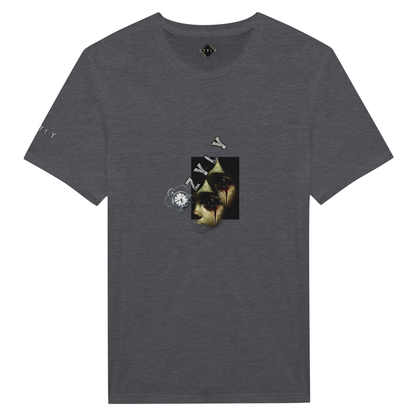 Dark grey Ghost face Portrait Graphic T-Shirt