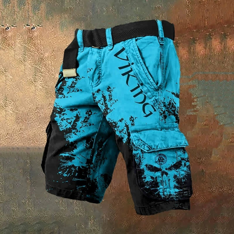 Trendy 3D Digital Printing Stylish Zipper Men's Shorts
