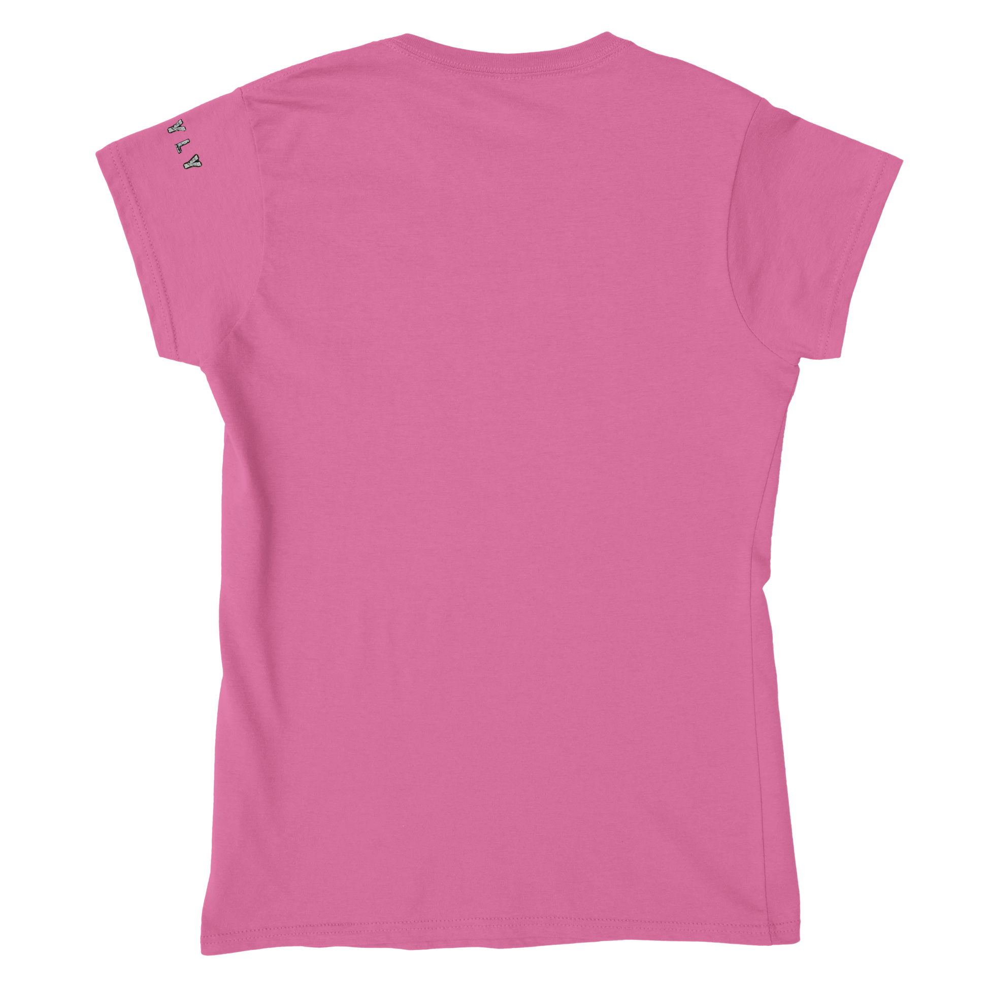Pink t-shirt on a white background