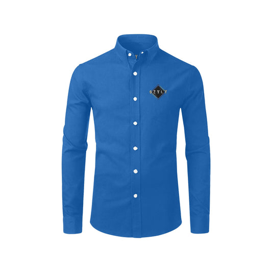 Blue Men's Long Sleeve Top Shirt
