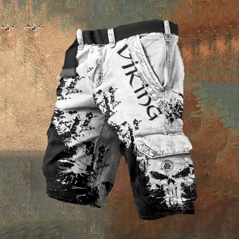 Trendy 3D Digital Printing Stylish Zipper Men's Shorts