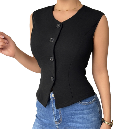 Ladies Fashion Versatile Coat Vest