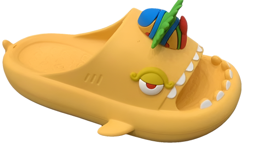 Thick-soled shark child clogs