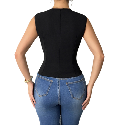 Ladies Fashion Versatile Coat Vest